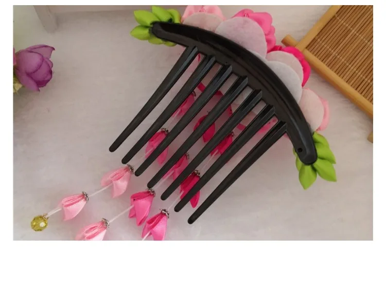 Изготовленный на заказ ручной работы японский кимоно Sakura hairwear Девушки Головные уборы женские заколки kanzashi цветок заколки для волос с длинным падением
