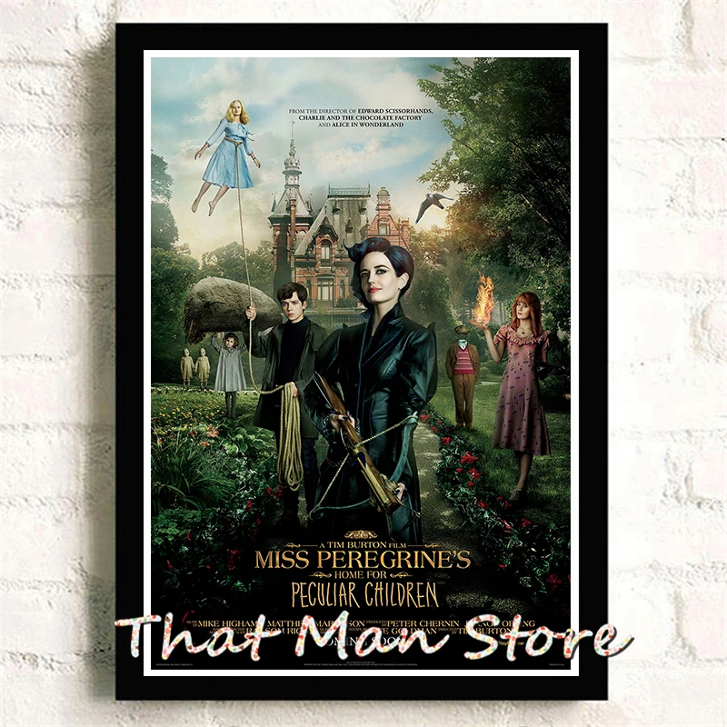 Постер с изображением дома для детей Miss Peregrine 42x30 см|Наклейки на стену| |