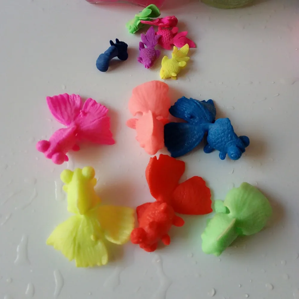 10 шт./лот многоцветные гели для почвы в форме золотой рыбы волшебные игрушки