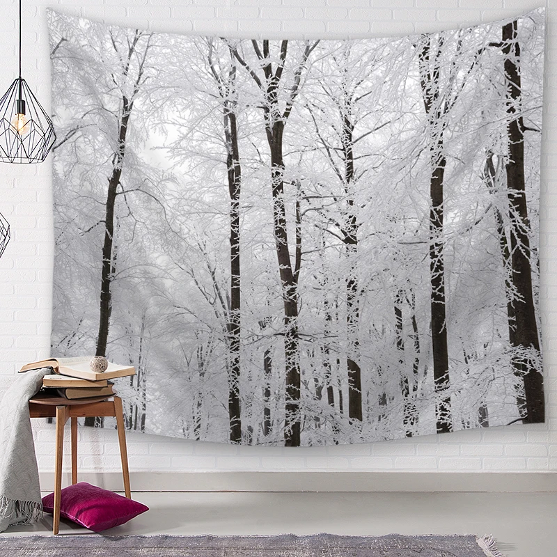 Новый домашний декор лес стиль 100% полиэстер гобелен большое дерево декоративный