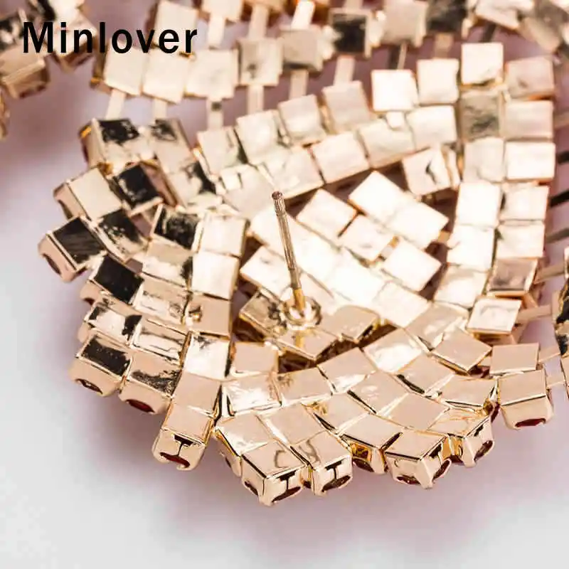 Minlover стразы большие висячие серьги с кисточками Свадебные украшения для невесты