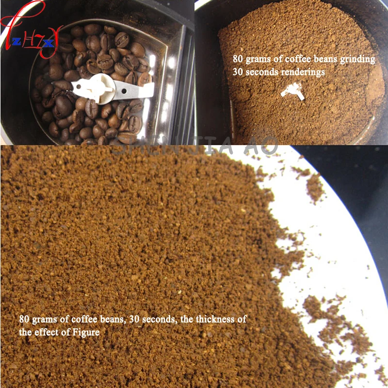 

Stainless steel electric grinding coffee bean machine small household pepper pepper coffee sesame grinder grinder 220V 200W 1pc