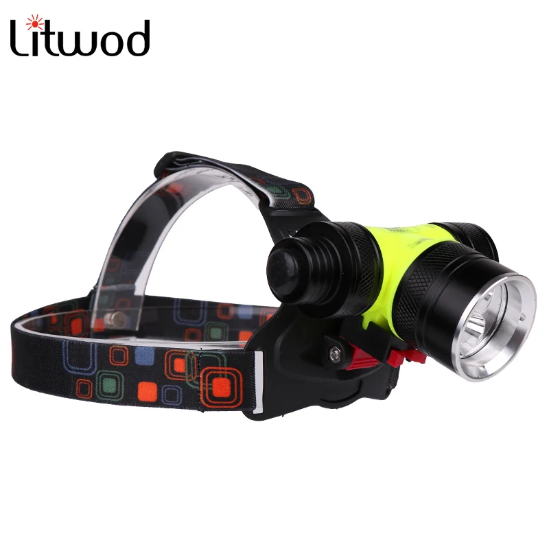 Litwod z20 D802 CREE XM L T6 светодиодный налобный фонарь для дайвинга 18650 аккумулятор