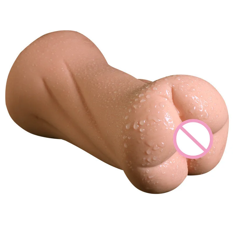 Двойное отверстие мужской мастурбатор чашка мягкий карман киска оральный секс и