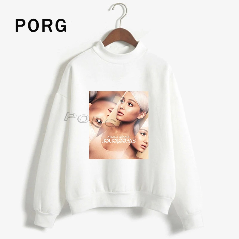 Женская толстовка с круглым вырезом Ariana Grande Готическая уличная одежда Harajuku Sudadera