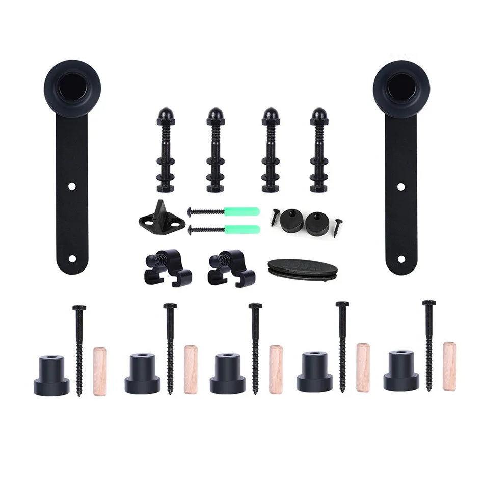 7.5FT Античном Стиле Трек Ролик Древесины Раздвижные Одного Сарай Дверной