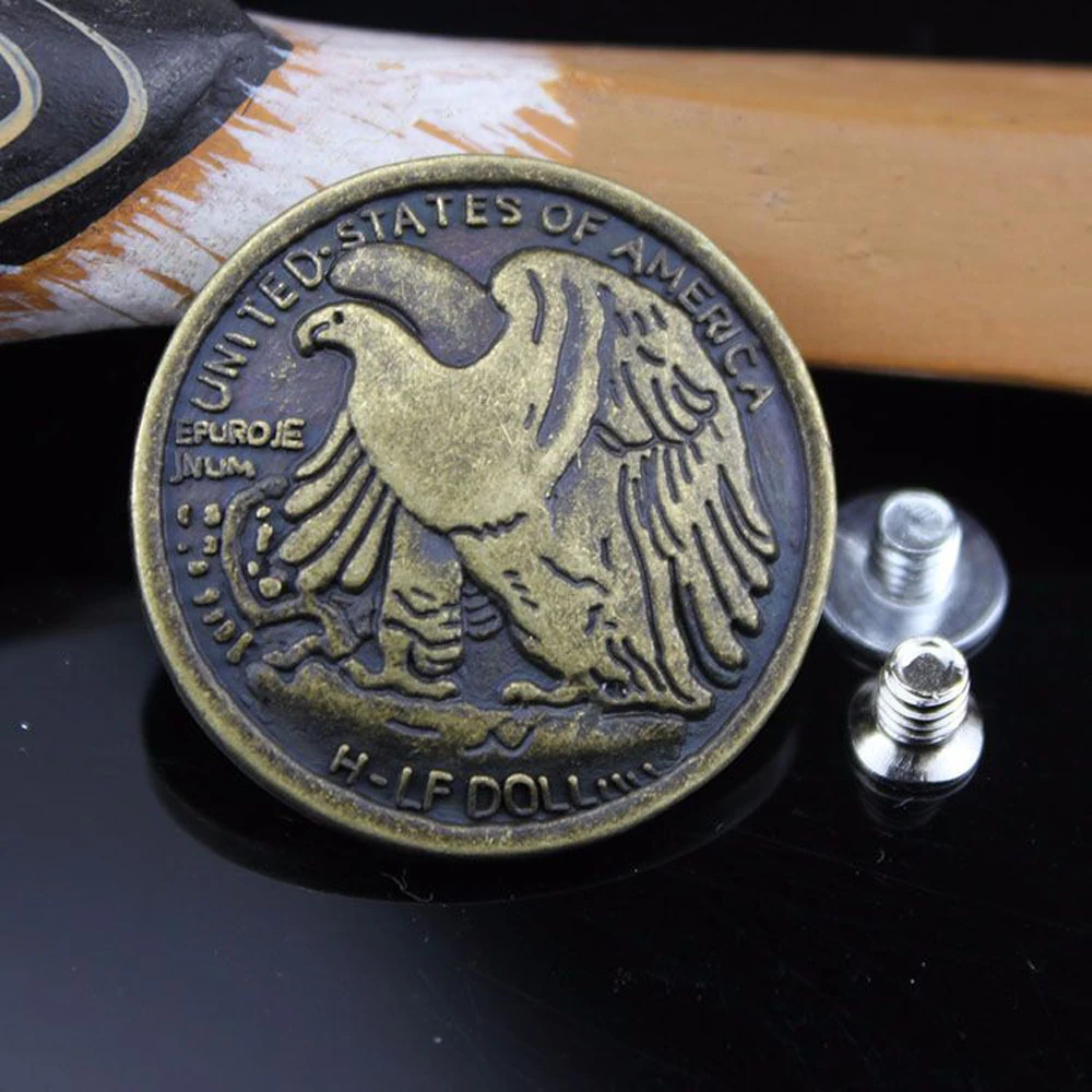 Сделай Сам Кожа ремесло заклепки caibu кнопка с винтами индийский Орлан дизайн 20