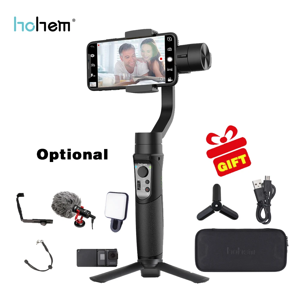 Hohem iSteady мобильный 3-осевой Карманный стабилизатор для Gopro sjcam экшн-камеры iPhone samsungpk гладкой 4 vimble 2 DJI OSMO