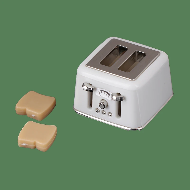 1/12 Масштаб Мини милый тостер кукольный домик хлеб машина с тостом миниатюрный