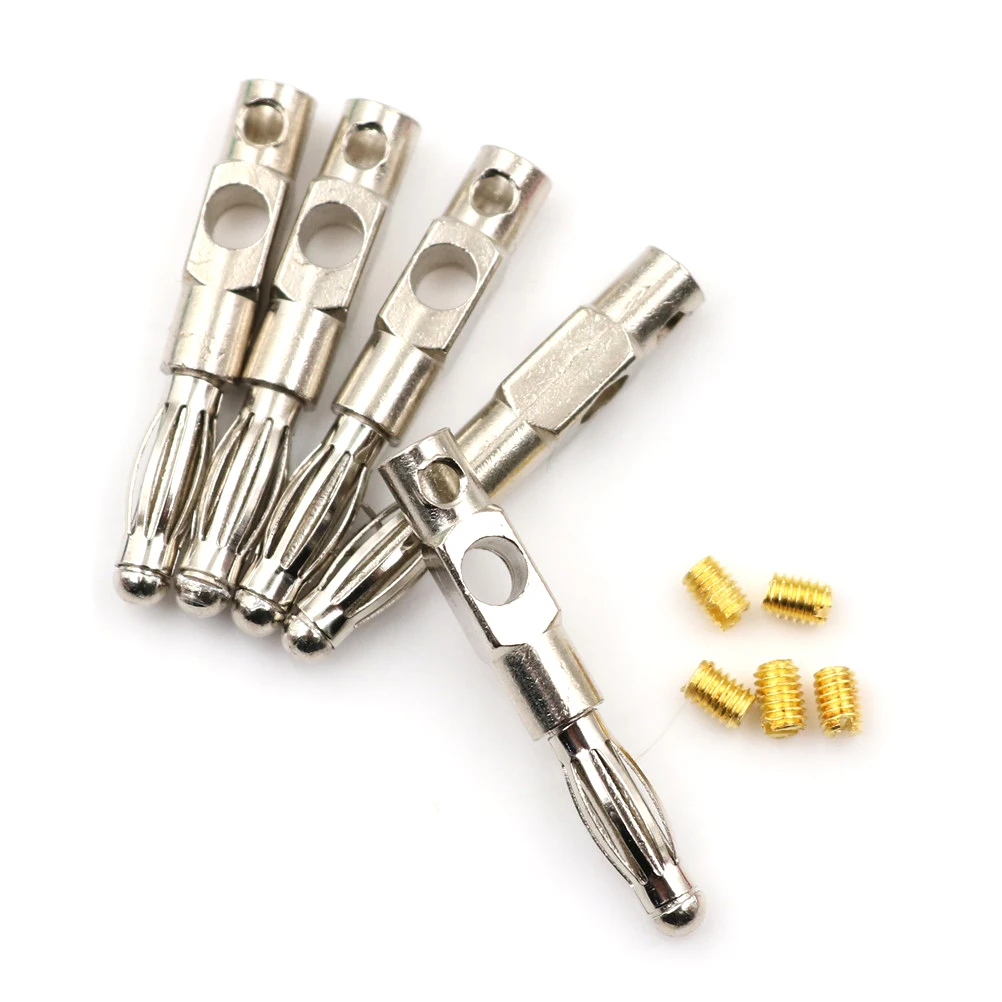 5 шт. 4 мм мягкий ПВХ изолятор + никелированный латунный штекер с высоким током