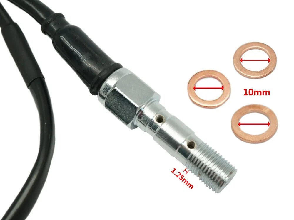 Главный цилиндр гидравлического тормоза для мотоцикла M10 X 1 25 мм двойной