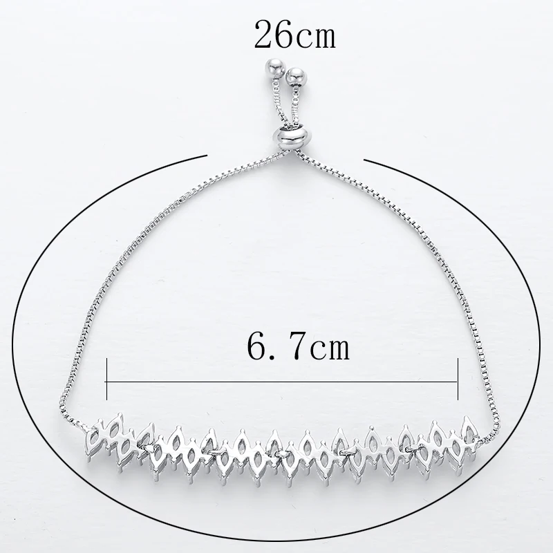 Hadiyana блестящий браслет с волной в форме конского глаза регулируемое дамское