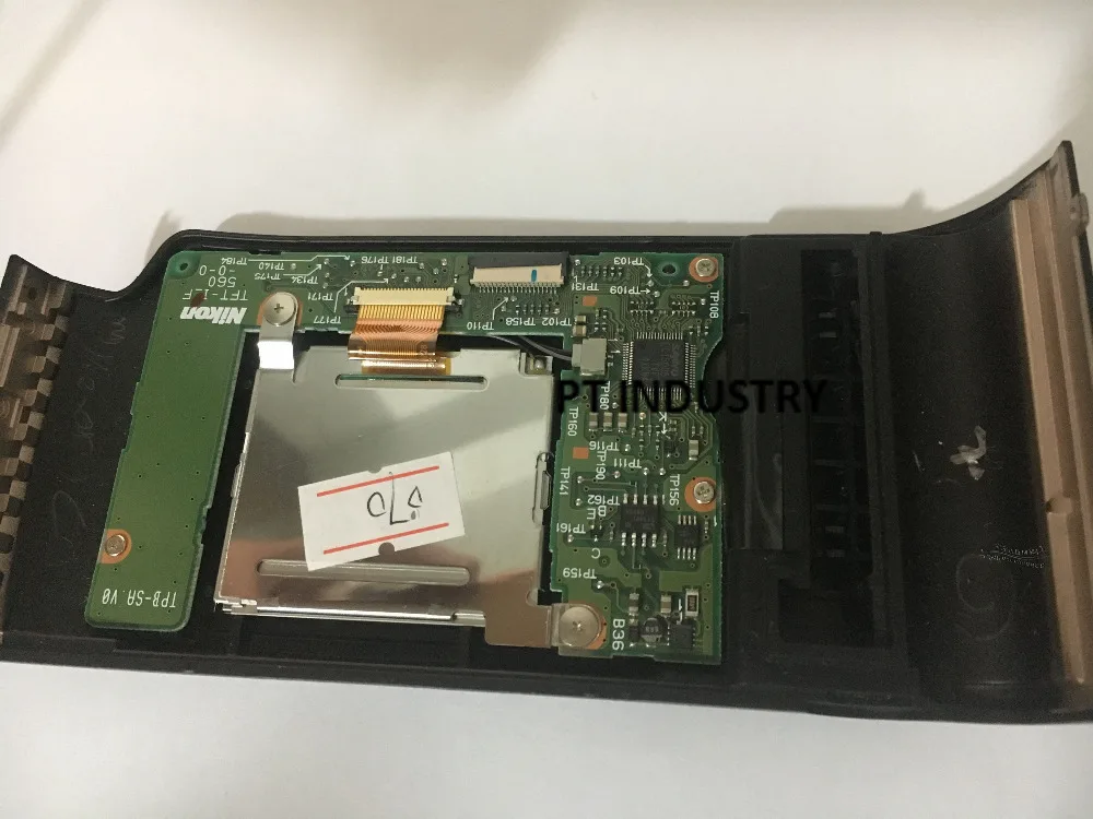 Б/у оригинальная задняя крышка D70 с крышкой кнопки ЖК-дисплея и гибким кабелем FPC