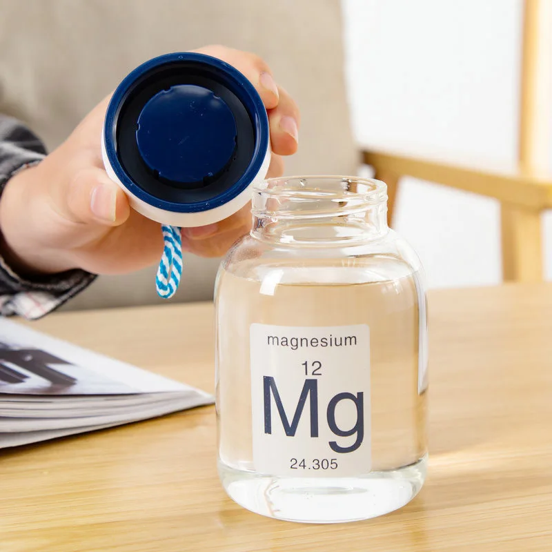 380 мл Высокое качество Стекло Бутылки для воды с бамбуковой крышкой веревкой