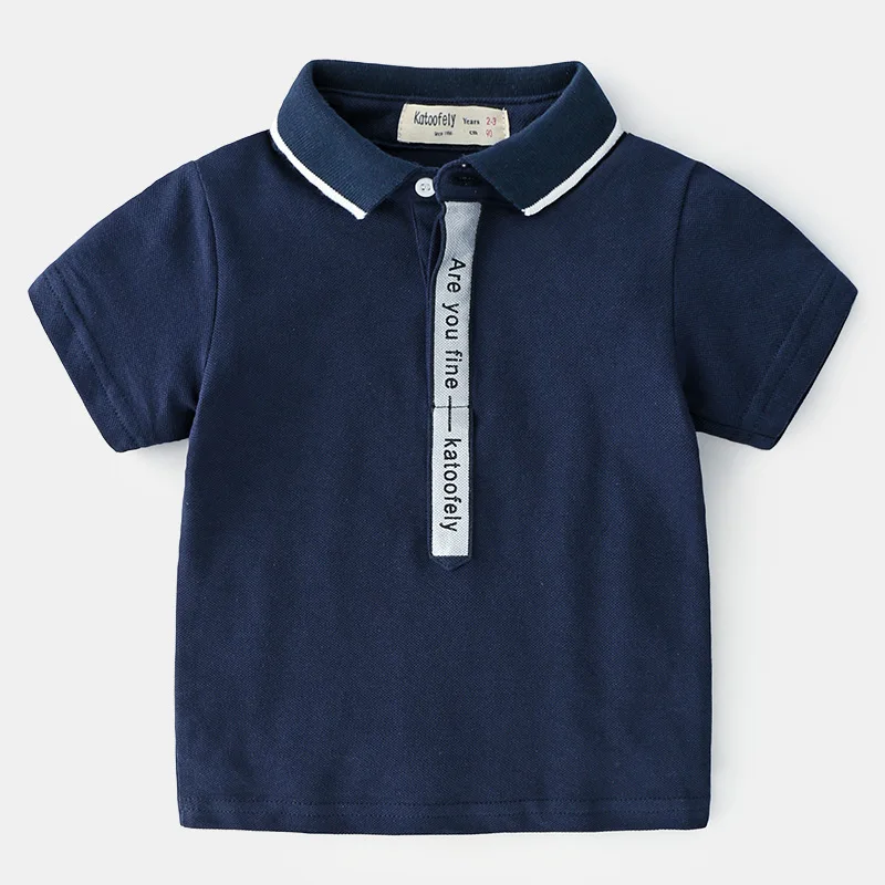 Летние рубашки поло для детей хлопковые с коротким рукавом мальчиков детские