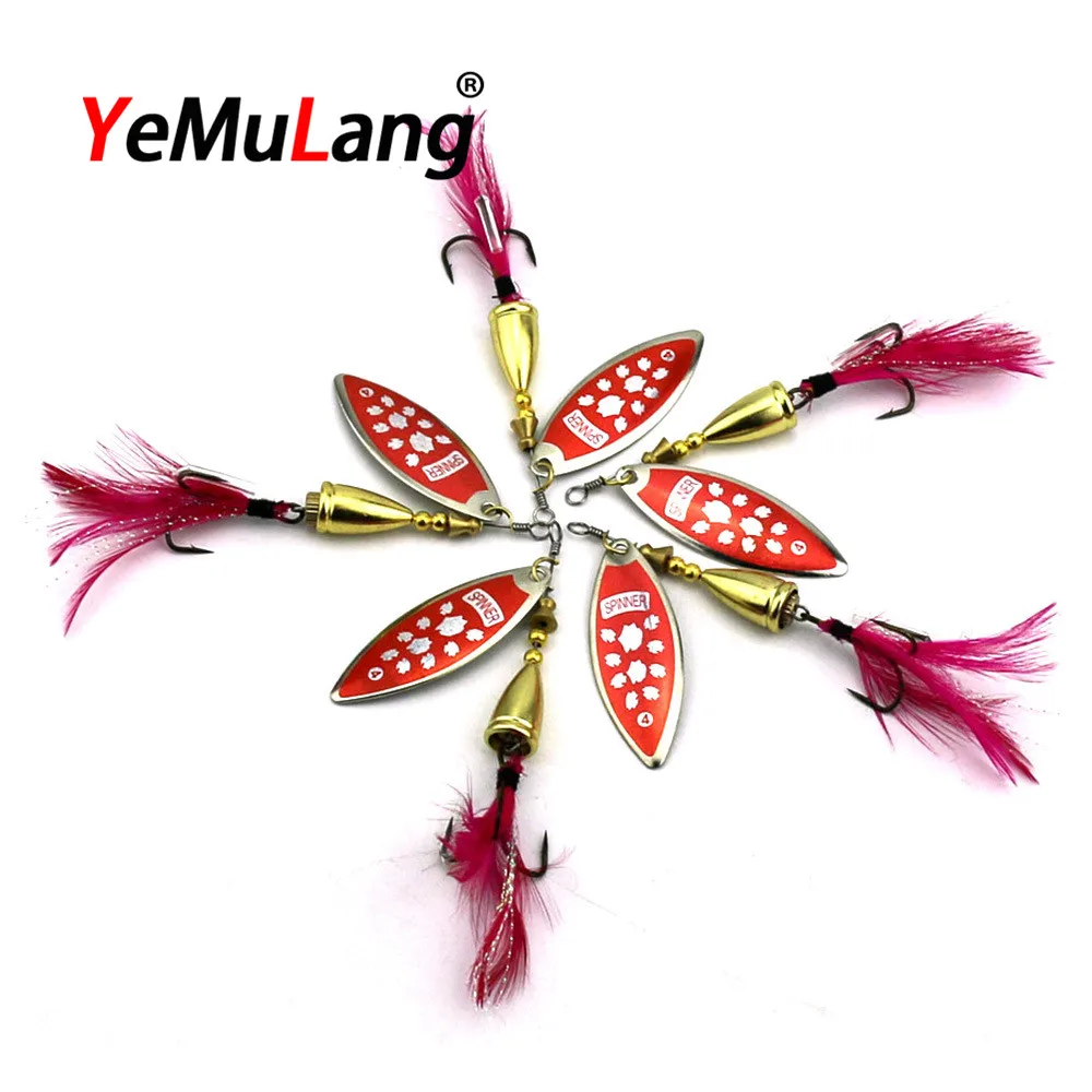 YeMuLang 1 шт. Спиннер приманка металлическая рыболовная 8 см 10 г форель для ловли