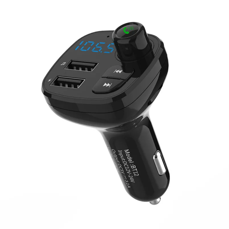 Беспроводной автомобильный FM передатчик mp3 плеер Bluetooth Handsfree поддержка звонков TF