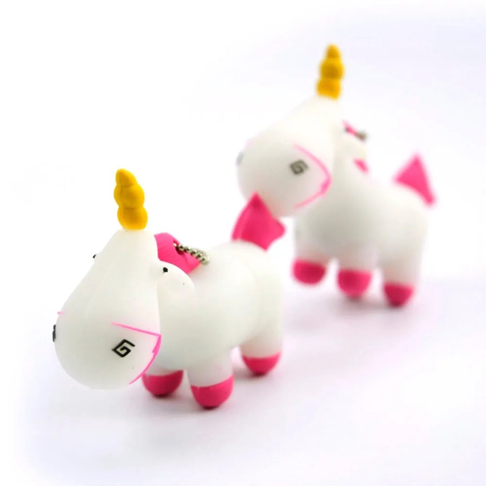 Мини Единорог флешки 128 ГБ накопитель 64 Мультфильм мило лошадь USB Flash Drive 32 16 8 memoria