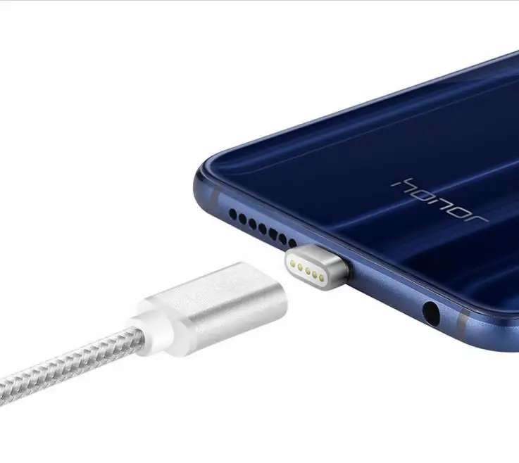 Магнитный кабель SUOZUN магнитный Micro USB в нейлоновой оплетке для быстрой зарядки и