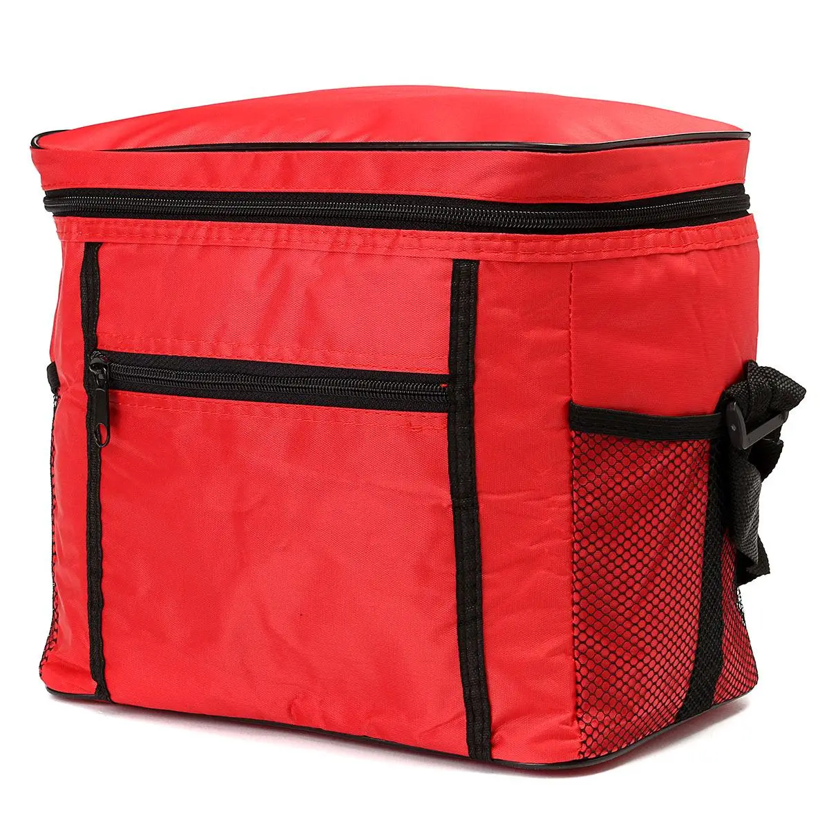 Red Thermo Cooler Insulated Bag Outdoor Thermal Ice Pack Picnic Bag Tote Inclined shoulder Handbag Insulated Storage Bags - Цвет: Red
