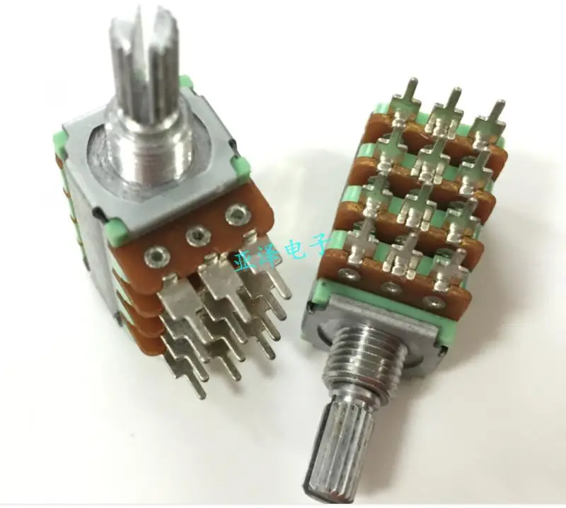 2 шт./лот Taiwan ALPHA Alfa RD124F 10 precision потенциометр 4 B100K * тонкая длина вала 15 мм|shaft