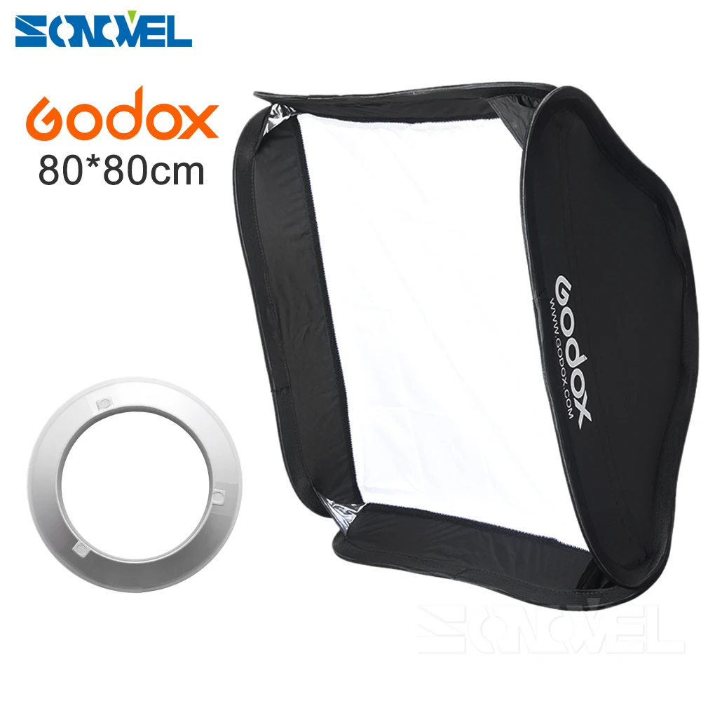 Складной софтбокс Godox 80x80 см 31 5 &quotx 5&quot диффузор Bowens для AD600BM 80*80 см|flash softbox diffuser|godox