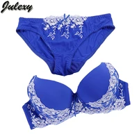 julexy brand embroidery bcd women bra set france large size bra brief sets cotton sexy push up lace underwear big panty set