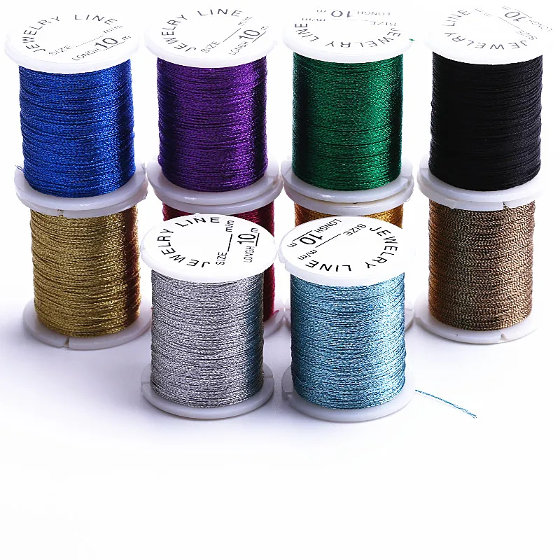 10 рулонов из шелка 0 3 мм сделай сам 7 бусин браслет ожерелье шнур метров|necklace cord|10