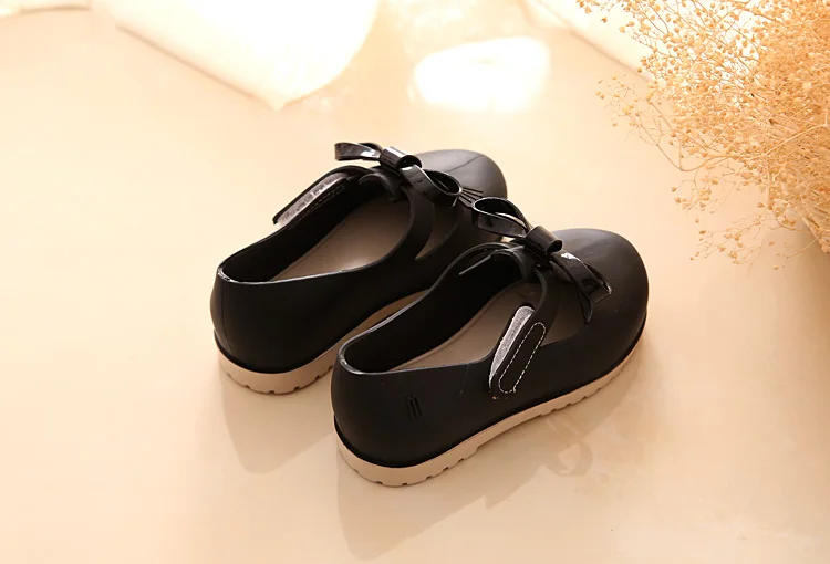 Mini Melissa/Новинка года; сандалии для девочек; обувь для маленьких принцесс; сандалии для мальчиков; прозрачная обувь; сандалии с большим бантом; 14-16,5 см