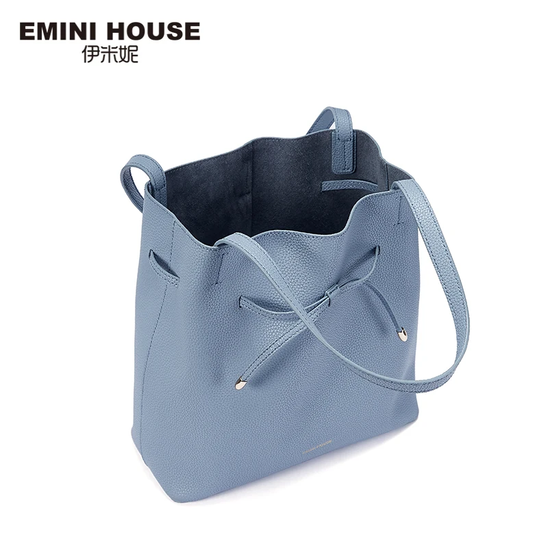 EMINI HOUSE мягкие, из кожаного спилка вместительная сумка со шнуром роскошные сумки женские сумки дизайнерские сумки через плечо для женщин сумка через плечо