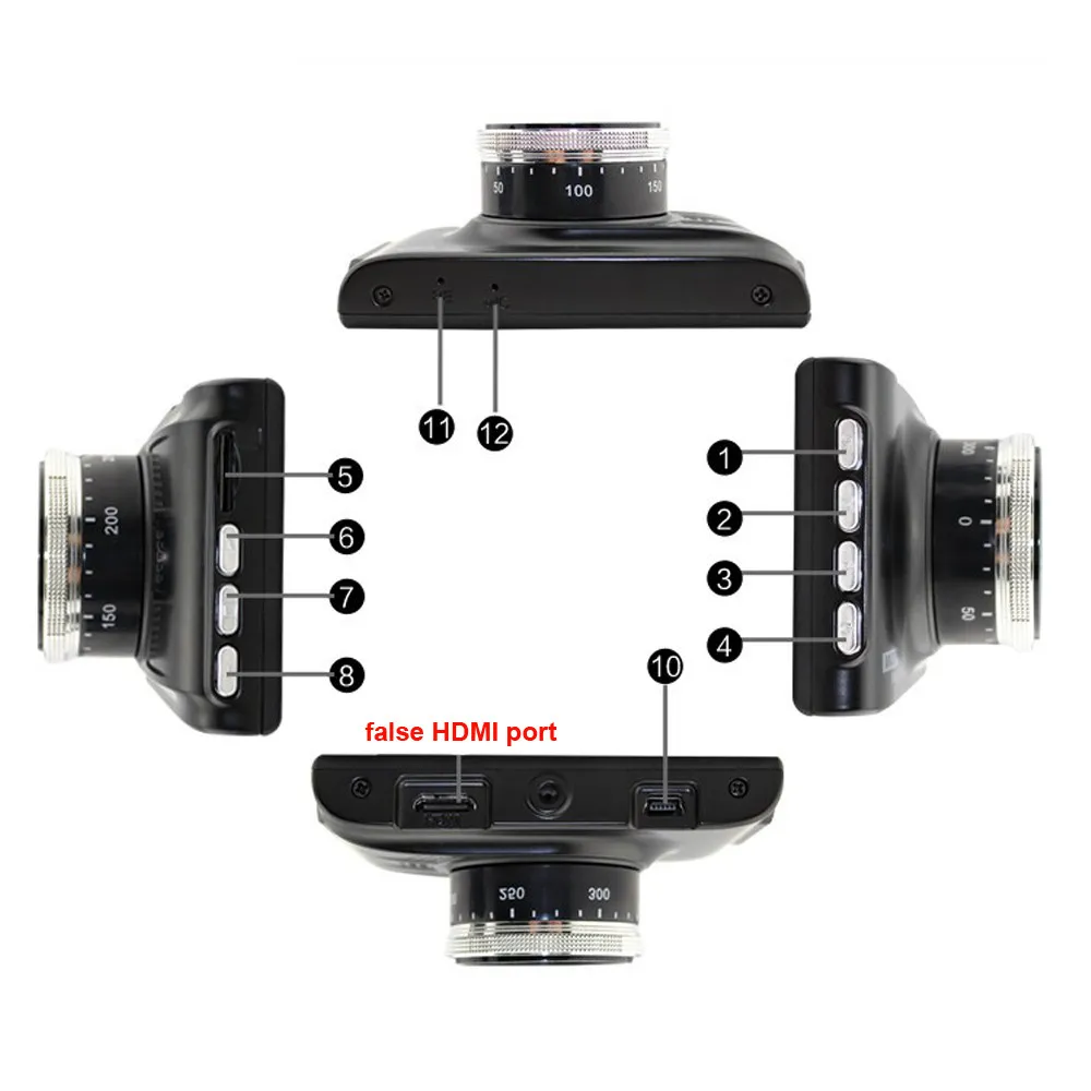 Podofo Novatek 96223 Автомобильный видеорегистратор 3,0 дюймов WDR Full HD 1080P камера Viechle видеорегистратор регистратор видеорегистратор на 170 градусов