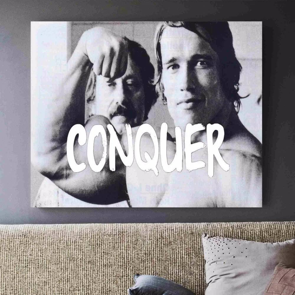 Arnold Schwarzenegger Conquer Art Print Painting Poster Wall Pictures For Room Home Decoration Decor No Frame | Дом и сад