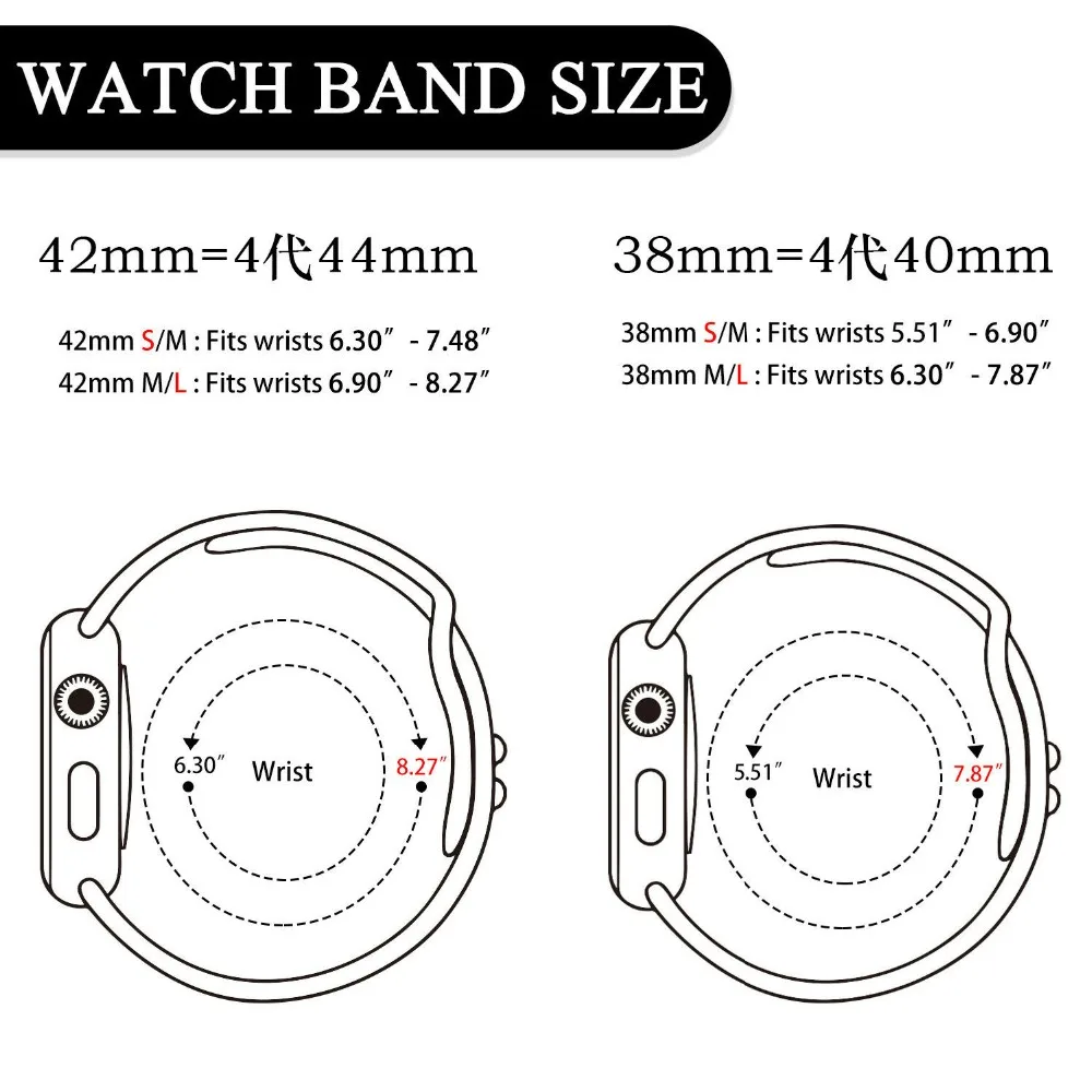 Силиконовый ремешок для Apple Watch 3/2/1 сменный на запястье 38 мм 42 IOS Smartwatch I цветной