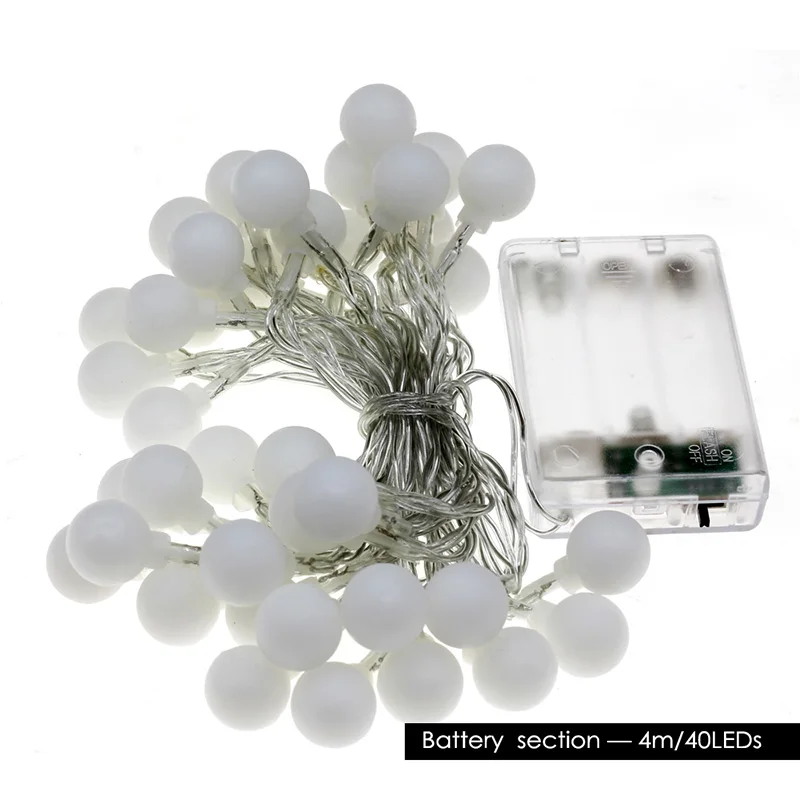Battery 4M 40LEDs Светодиодный гирлянда с зажимом, USB/батарея, карта питания, фото, Новогодняя гирлянда, Рождественская гирлянда, для улицы, для помещений, сказочные огни - Испускаемый цвет: Battery 4M 40LEDs