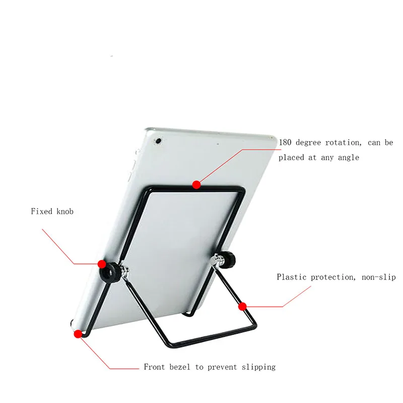 Портативная складная металлическая подставка для планшета, регулируемая подставка для телефона, планшета, универсальный настольный держатель, крепление для iPad, iPhone, планшета 5-10"