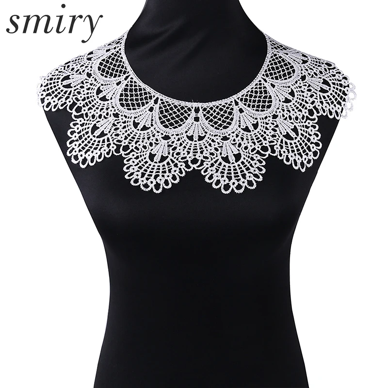 Smiry 1 шт. 2 цвета вышивка круглый гофрированный воротник африканская кружевная