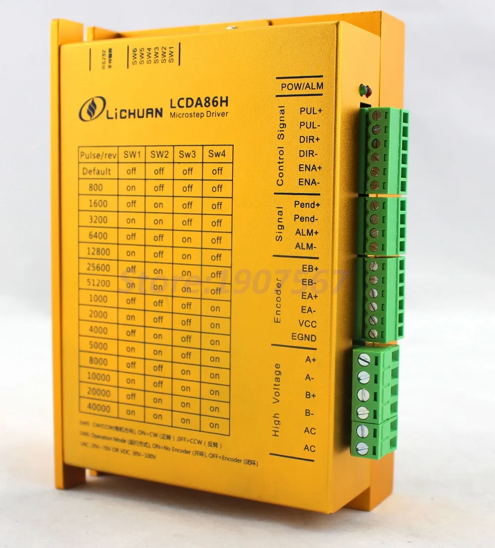 Драйвер шагового двигателя Lichuan Nema34 с ЧПУ LCDA86H + LC86H2120 Nema hybird двухфазный 8 2 нм DSP vector