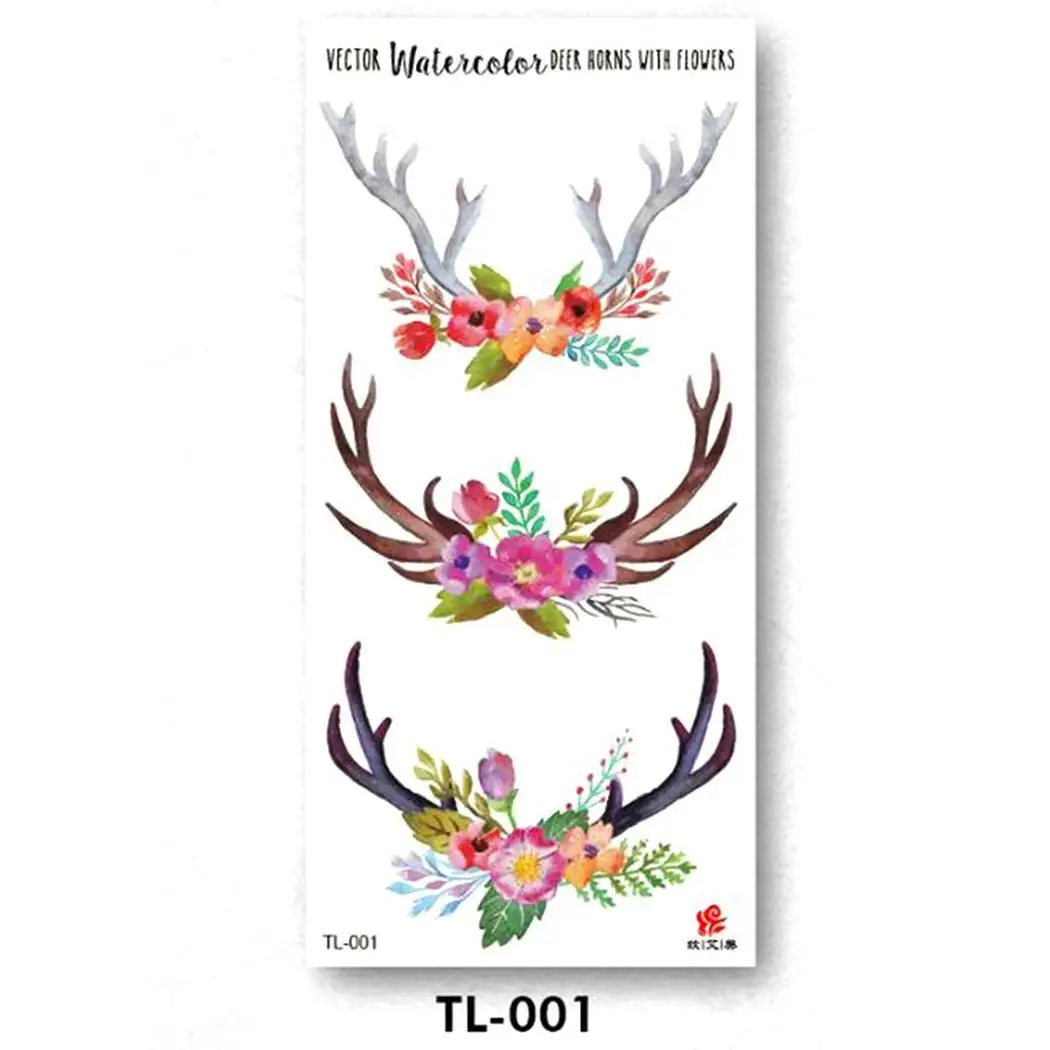 Новая мужская и женская Водонепроницаемая татуировка в форме цветка наклейки