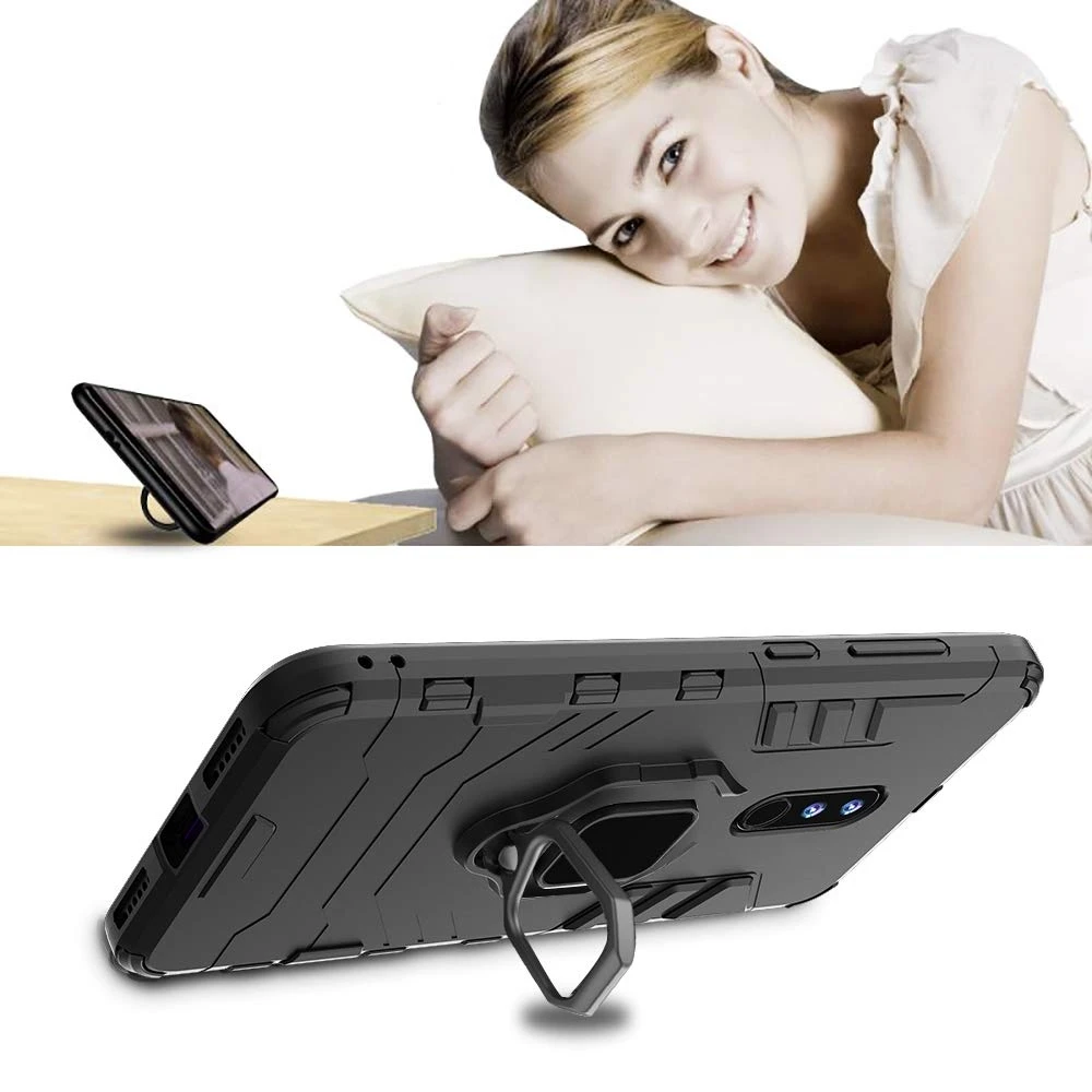 Чехол для OnePlus 7 Pro противоударный чехол с подставкой магнитный держатель кольца