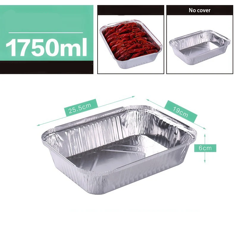 20 шт./компл. одноразовые Carryout контейнеры паром запеченные коробки Олово Коробка с