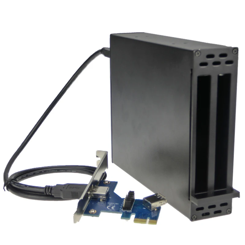 Заводская цена PCI e x1 в x16 адаптер для двух слотов переходная карта PCIe графическая