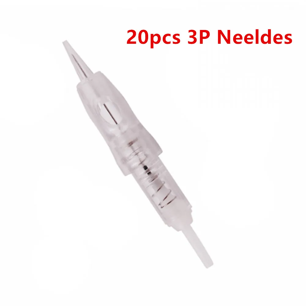 20pcs 3R Needles Черный сенсорный экран Перманентный макияж тату машина Перманентный микроблейдинг тату макияж машина брови подводка для глаз губы - Цвет: 20pcs 3R Needles
