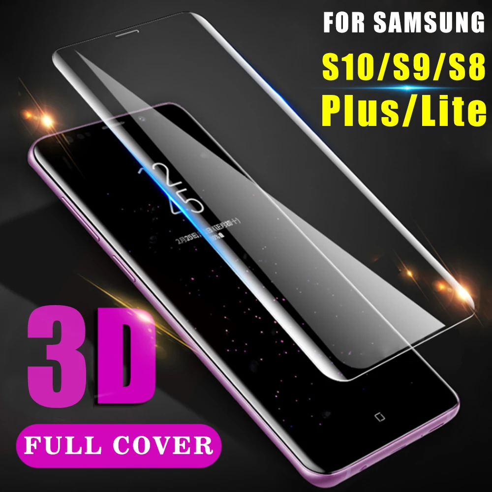 3D Защитное стекло для samsung S9 Plus, Защитная пленка для экрана galaxy s8 s10 lite, светильник sumsung s 8 9 10, Защитная пленка для экрана