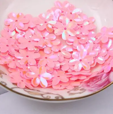 AB pink 15 мм цветок свободные блестки раззноцветные часы, Свадебное Ремесло, для женщин детей DIY аксессуары для одежды - Цвет: AB pink