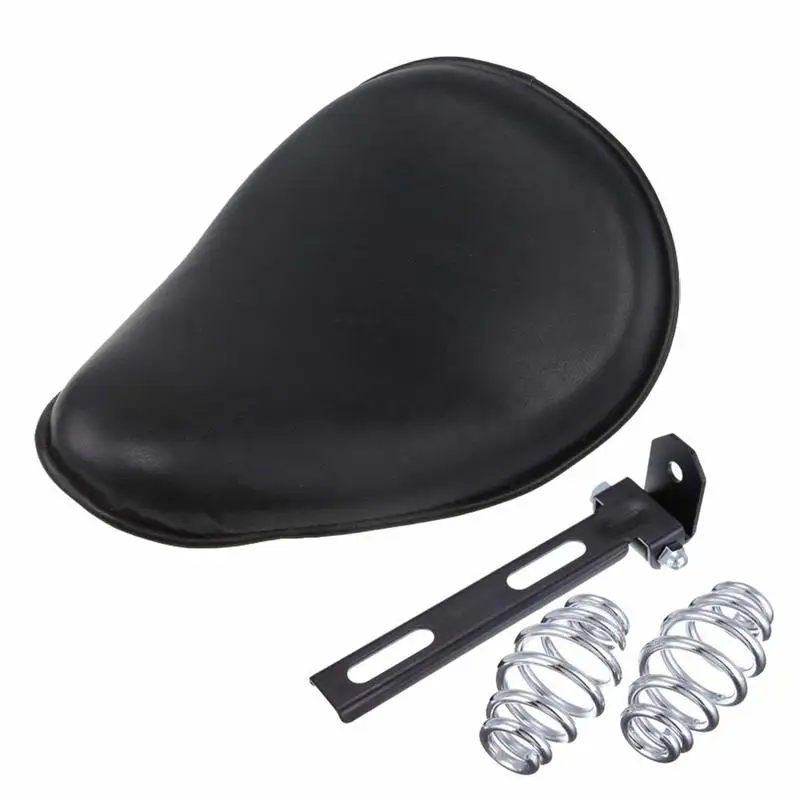 

Leather Motorcycle Custom Solo Spring Bracket Seat Hard Bottom For harley 883