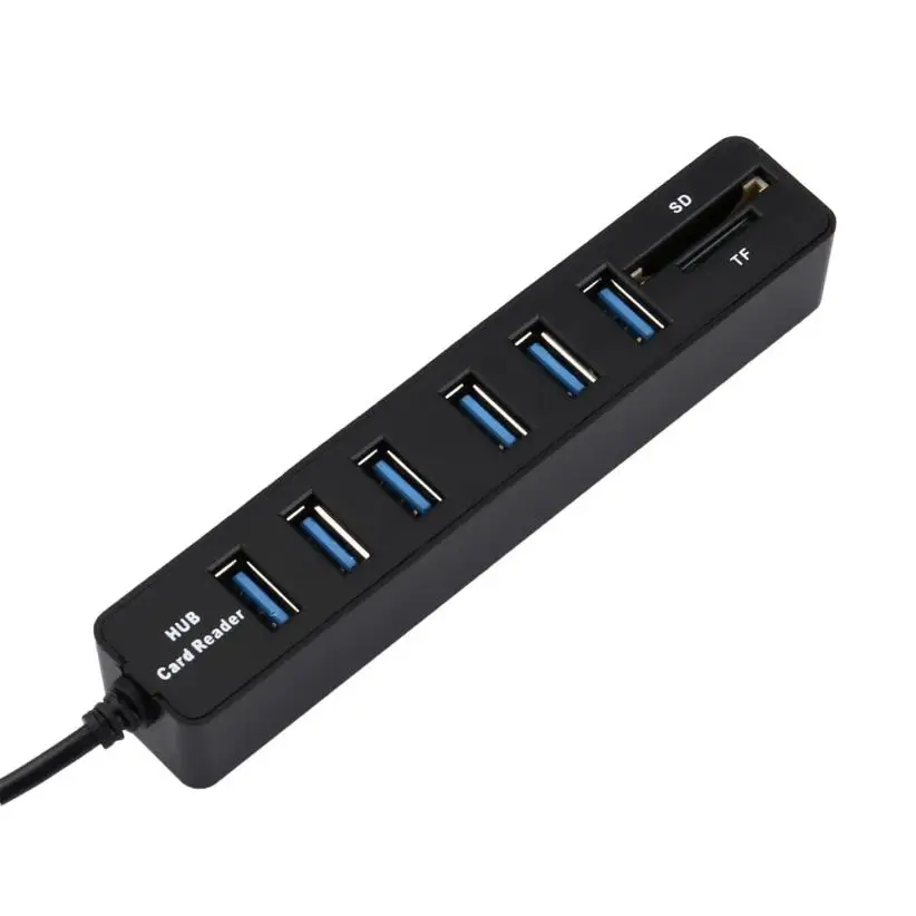 Carprie Новый 2 в 1 комбинированный сверхскоростной USB 0 6-портовый разветвитель