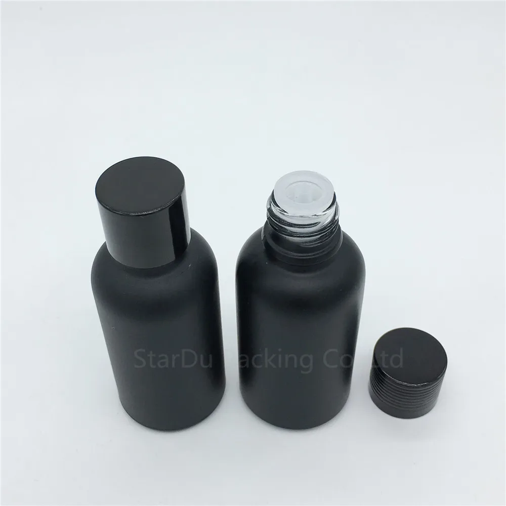 12 шт. 30 мл Черное Матовое Стекло бутылки Флаконы эфирное масло косметика