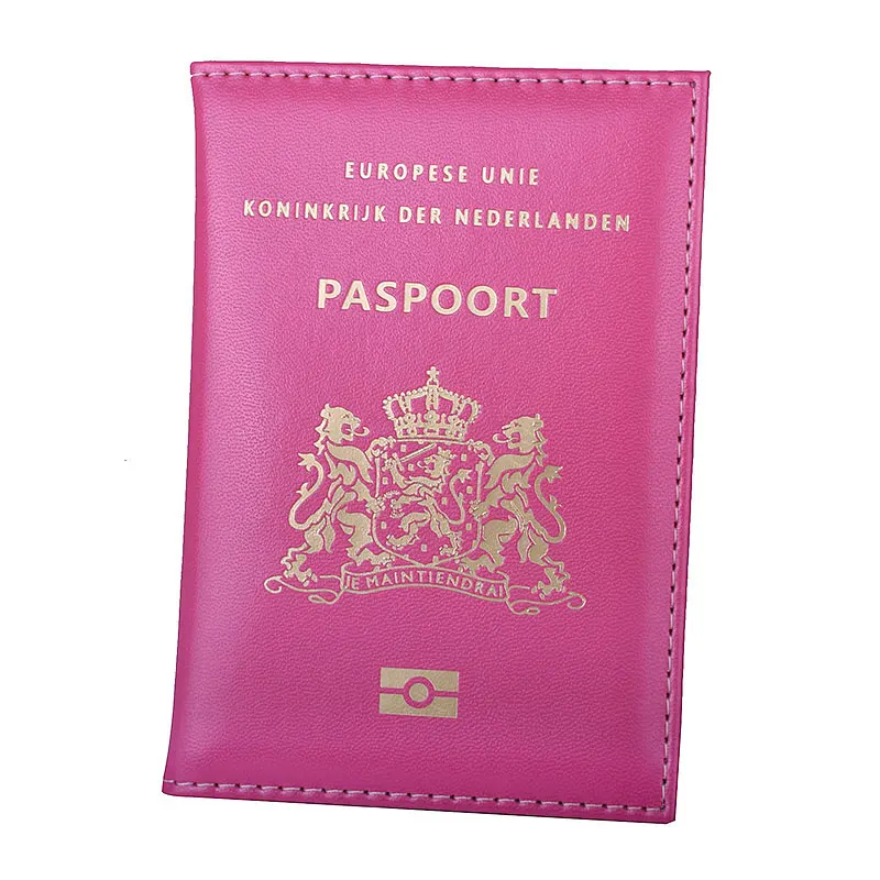 Rose Red 1 Голландская Обложка для паспорта мягкая из искусственной кожи Женская Обложка для паспорта Nederlanden голландская Nederland мужской чехол для паспорта - Цвет: Rose Red 1