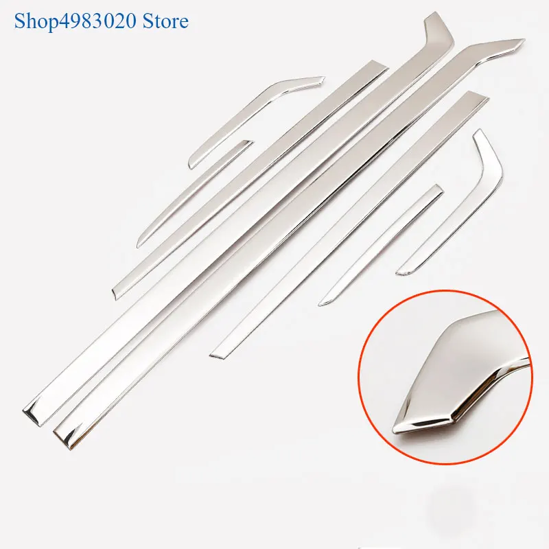 8 шт. хромированная накладка из нержавеющей стали для боковых дверей автомобиля