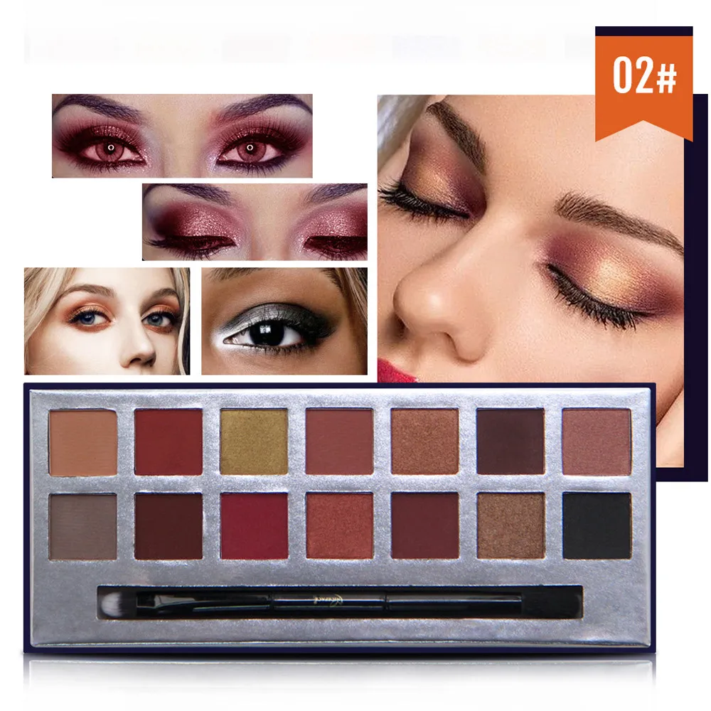 Новые модные тени для век Palette14 цветные водонепроницаемые порошковые матовые